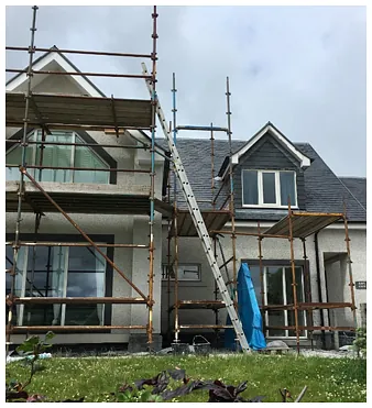 Residential Roof Being Repaired